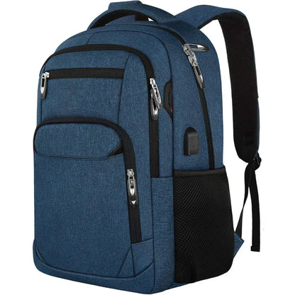 Sac à Dos Isotherme Multifonction avec Port USB Bleu - Grande Capacité Thermique pour Repas et Organisation Professionnelle