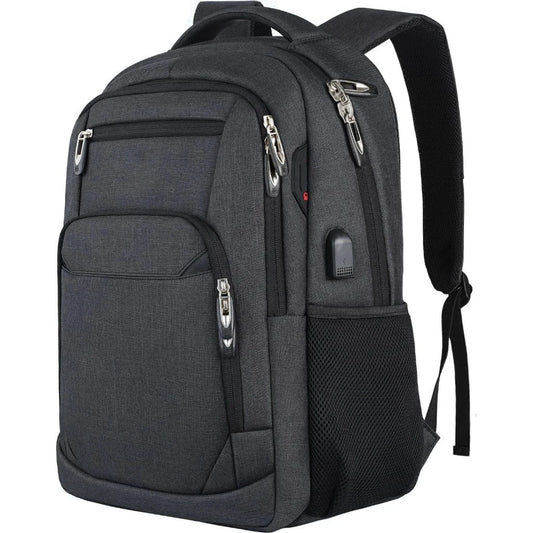 Sac à Dos Isotherme Multifonction avec Port USB Noir - Grande Capacité Thermique pour Repas et Organisation Professionnelle