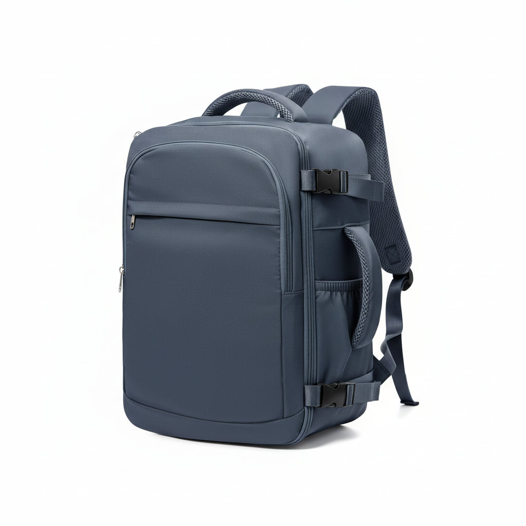 Sac à Dos de Voyage 25L Bleu - Format Cabine 40x20x25 - Organisateur Ordinateur Multifonction