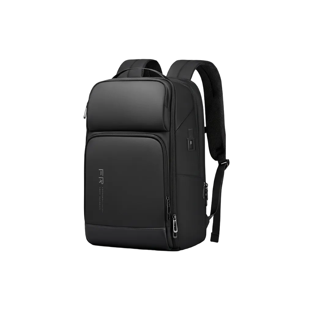 Sac à Dos de Voyage 35L - Chargeur USB Intégré Noir - Compatible Ordinateur 15.6" - Imperméable Nylon