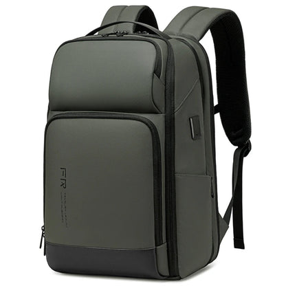 Sac à Dos de Voyage 35L - Chargeur USB Intégré Vert Armée - Compatible Ordinateur 15.6" - Imperméable Nylon