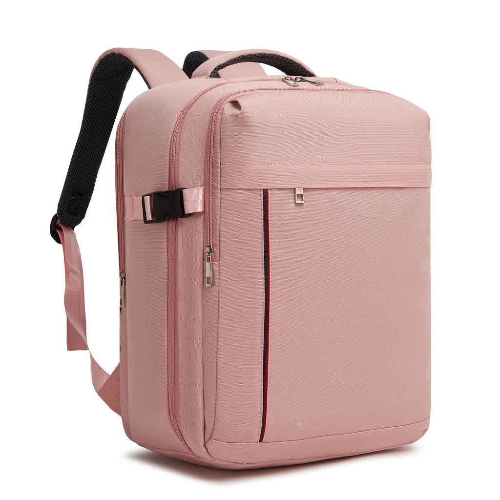 Sac à Dos de Voyage Cabine Ultra Léger 40x30x20 cm 24L avec Port USB Rose
