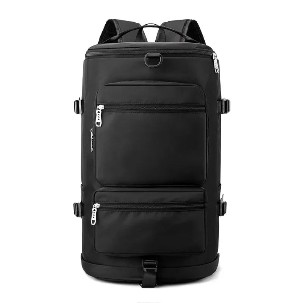 Sac à Dos de Voyage Grande Capacité Multifonction Noir - Double Couche Oxford/Nylon Imperméable