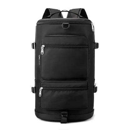 Sac à Dos de Voyage Grande Capacité Multifonction Noir - Double Couche Oxford/Nylon Imperméable