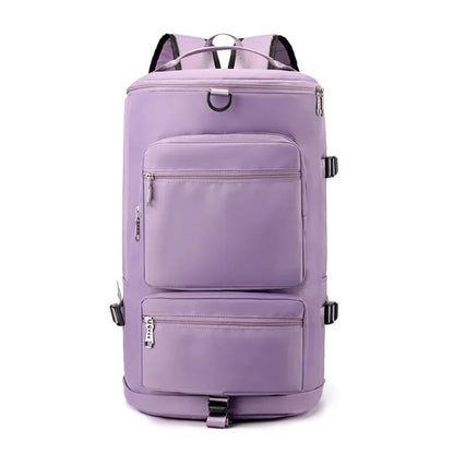 Sac à Dos de Voyage Grande Capacité Multifonction Violet - Double Couche Oxford/Nylon Imperméable