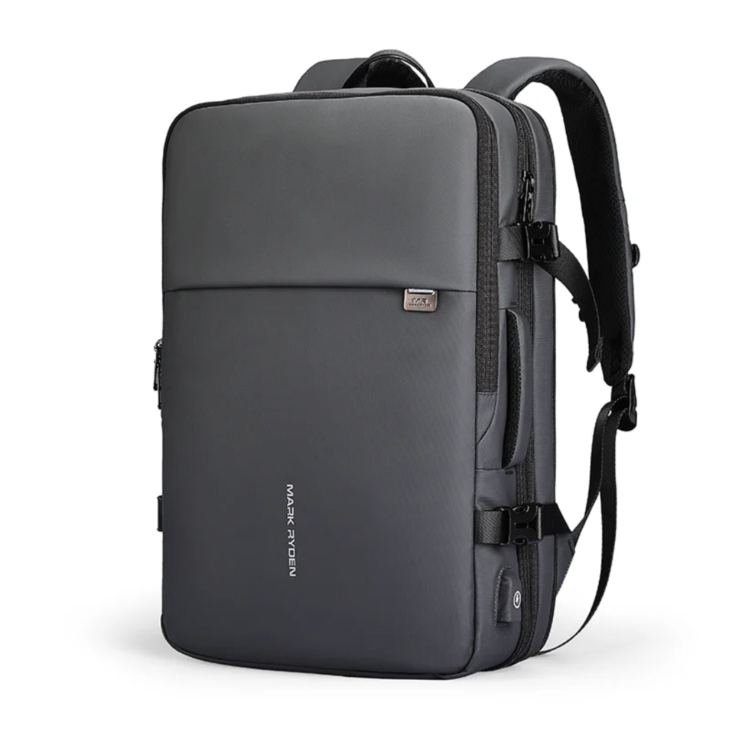 Sac à Dos de Voyage Hybride 40L Extensible Gris – Business & Compartiment Ordinateur 17"