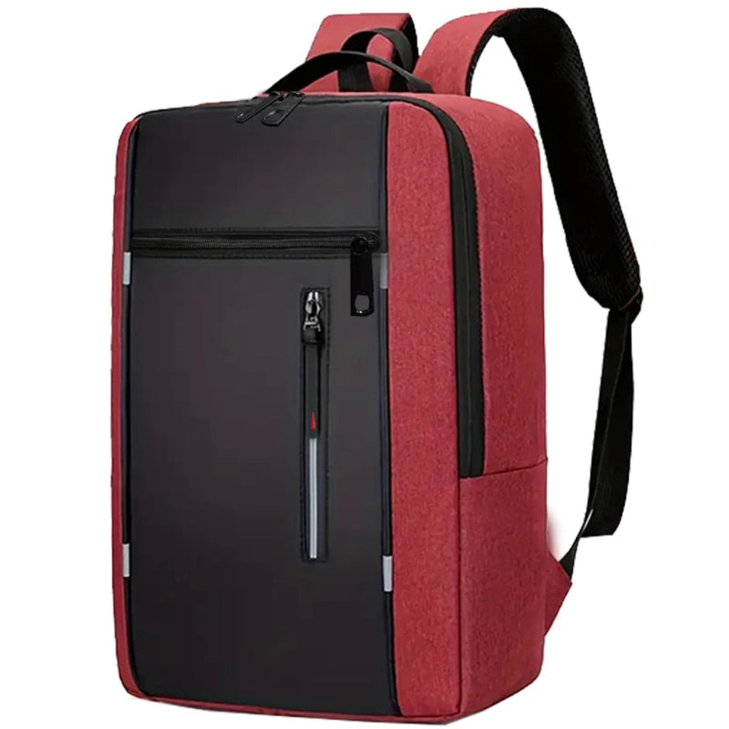 Sac à Dos de Voyage en Nylon 56–75L – Grande Capacité & Résistant Noir/Rouge