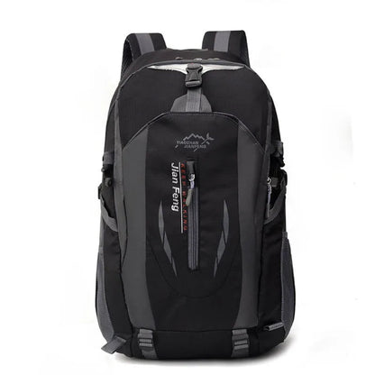 Sac à Dos de Voyage et Randonnée 40L Noir – Imperméable avec Amorti à Coussin d'Air
