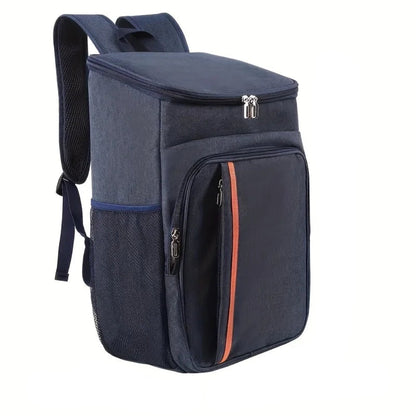 Sac Isotherme à Dos Double Épaule Bleu Foncé – Tissu Oxford, Grande Capacité, Durable et Multifonction