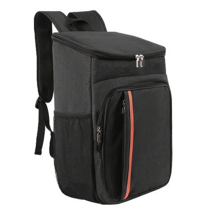 Sac Isotherme à Dos Double Épaule Noir – Tissu Oxford, Grande Capacité, Durable et Multifonction