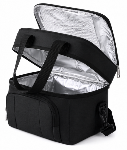 Sac Isotherme Double Compartiment en Tissu Oxford - Grande Capacité avec Poignées Renforcées