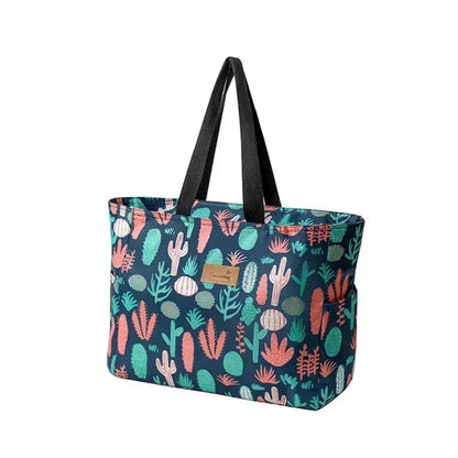 Sac Isotherme Grande Capacité 13.5L en Oxford Cactus- Sac Repas Étanche Multifonction