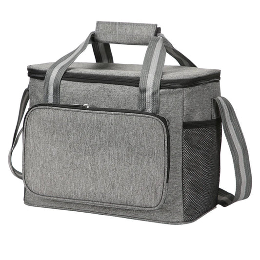 Sac Isotherme Grande Capacité Oxford 15L - Organisateur de Repas Étanche et Portable Gris