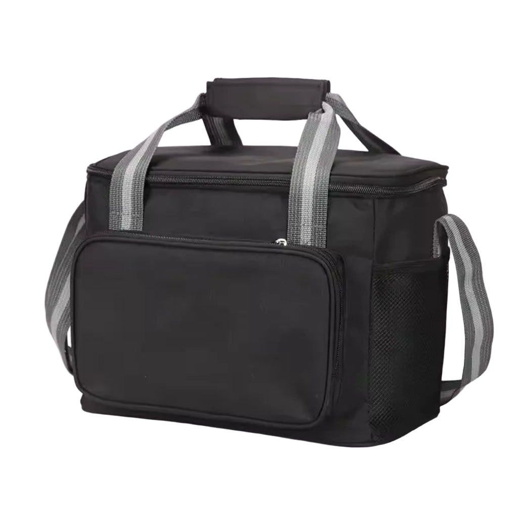 Sac Isotherme Grande Capacité Oxford 15L - Organisateur de Repas Étanche et Portable Noir