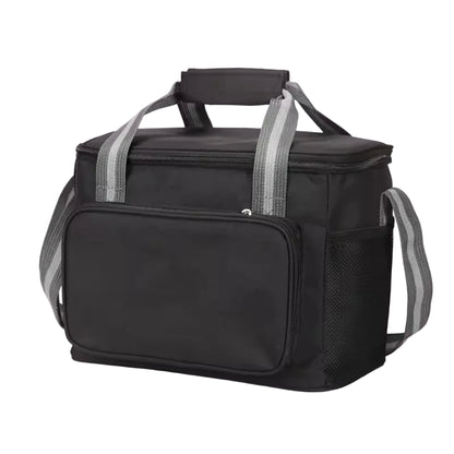 Sac Isotherme Grande Capacité Oxford 15L - Organisateur de Repas Étanche et Portable Noir