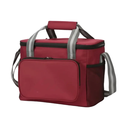 Sac Isotherme Grande Capacité Oxford 15L - Organisateur de Repas Étanche et Portable Rouge