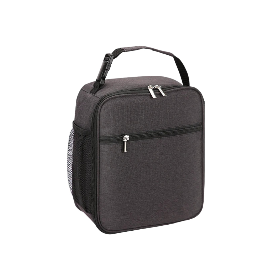Sac Isotherme Portable Grande Capacité en Oxford - Solution de Rangement Réutilisable Gris Foncé