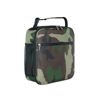Sac Isotherme Portable Grande Capacité en Oxford - Solution de Rangement Réutilisable Vert Camouflage