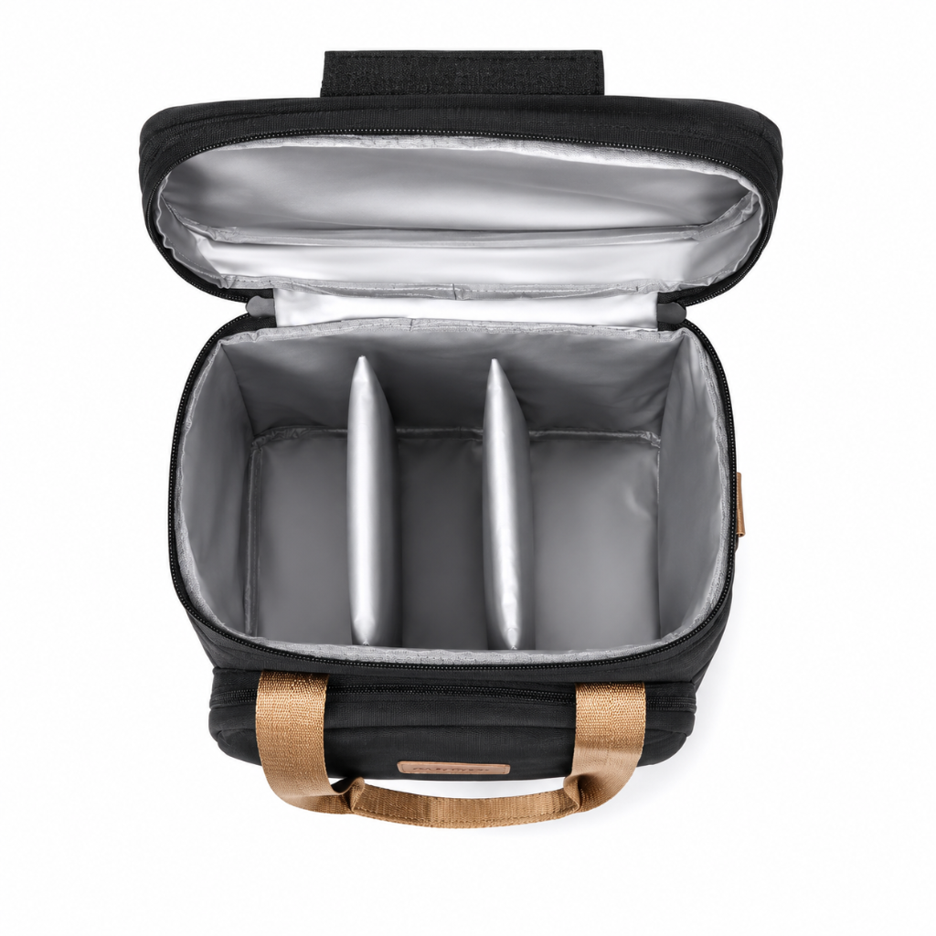 Sac Isotherme Premium - Glacière Portable Double Couche en Tissu Oxford 600D et Cuir Vintage