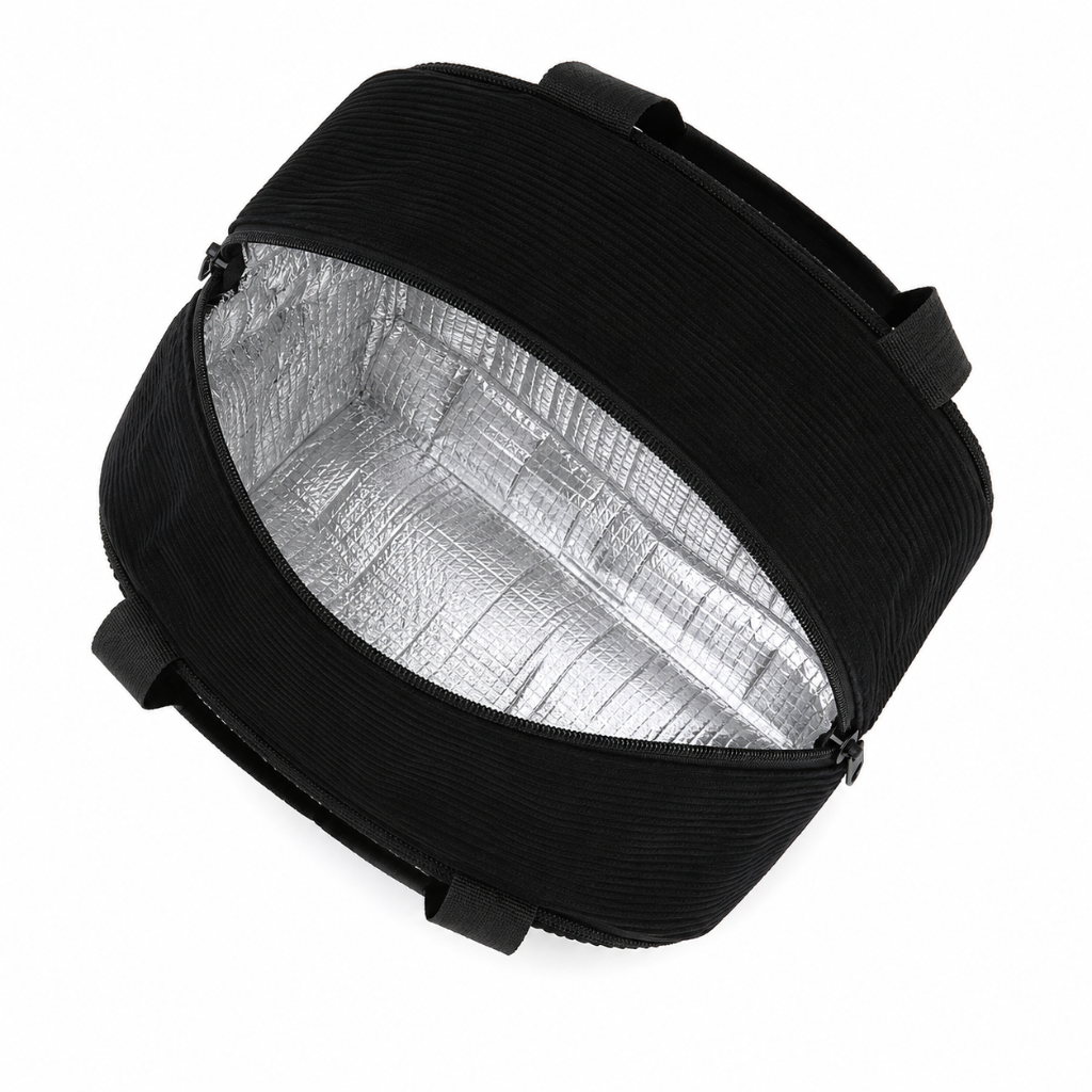 Sac Isotherme Velours Côtelé Grande Capacité – Thermique Portable pour Cuisine, École, Travail & Voyage