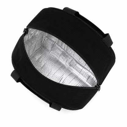 Sac Isotherme Velours Côtelé Grande Capacité – Thermique Portable pour Cuisine, École, Travail & Voyage