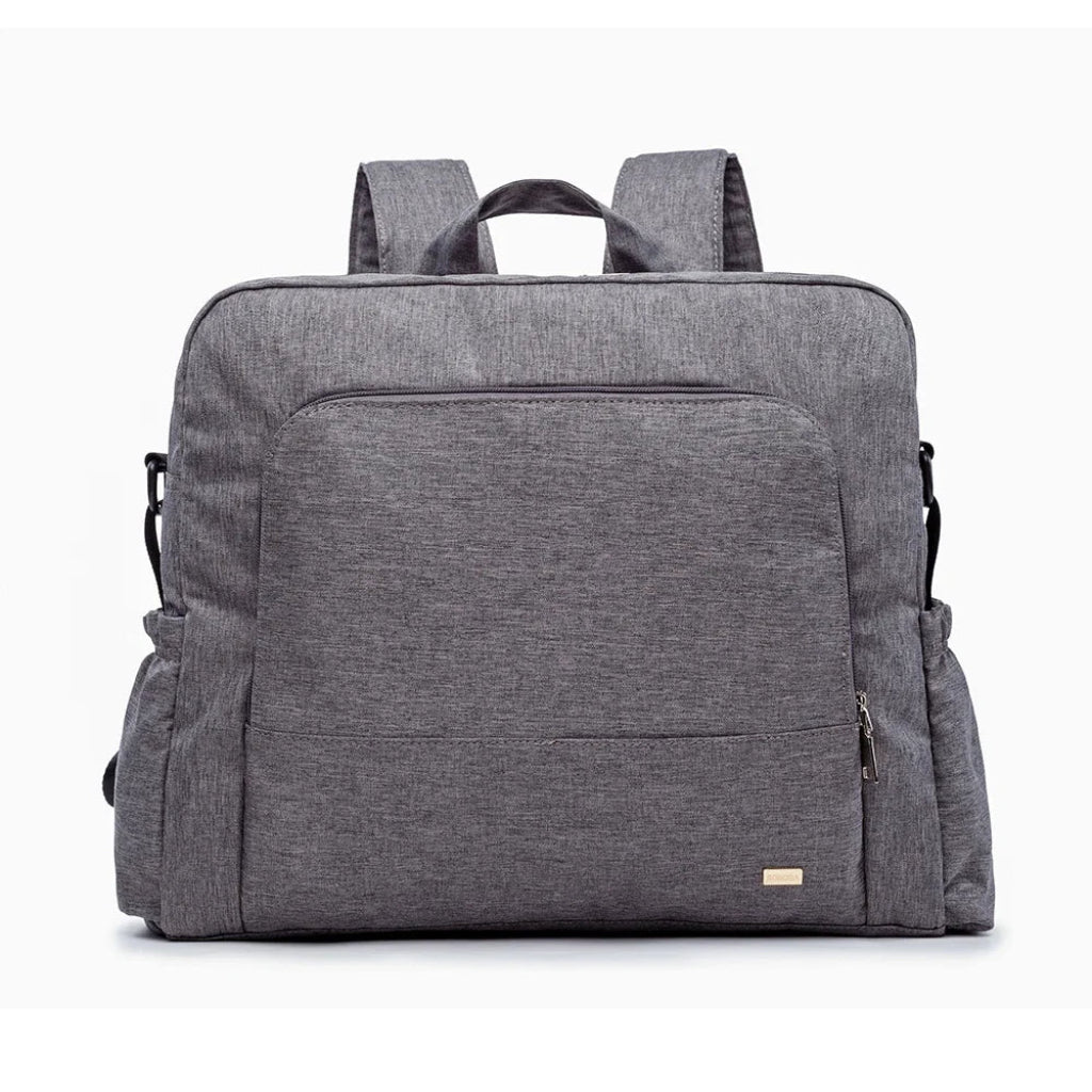 Sac à Langer Backpack Imperméable PU – Grand Format Unisexe Gris Foncé