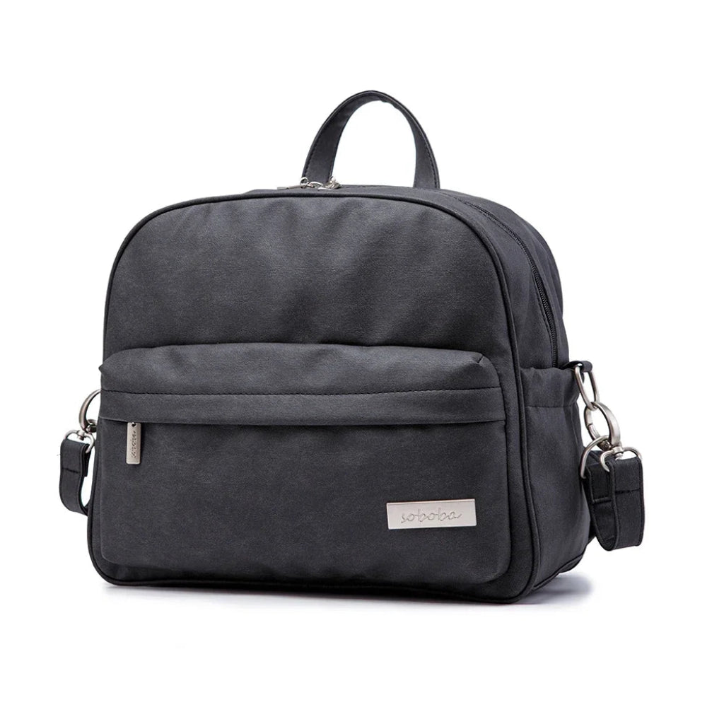 Sac à Langer Multifonction — Backpack PU Grande Capacité Noir