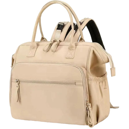 Sac à Langer Oxford Imperméable – Sac à Dos Maternité Multifonction Beige