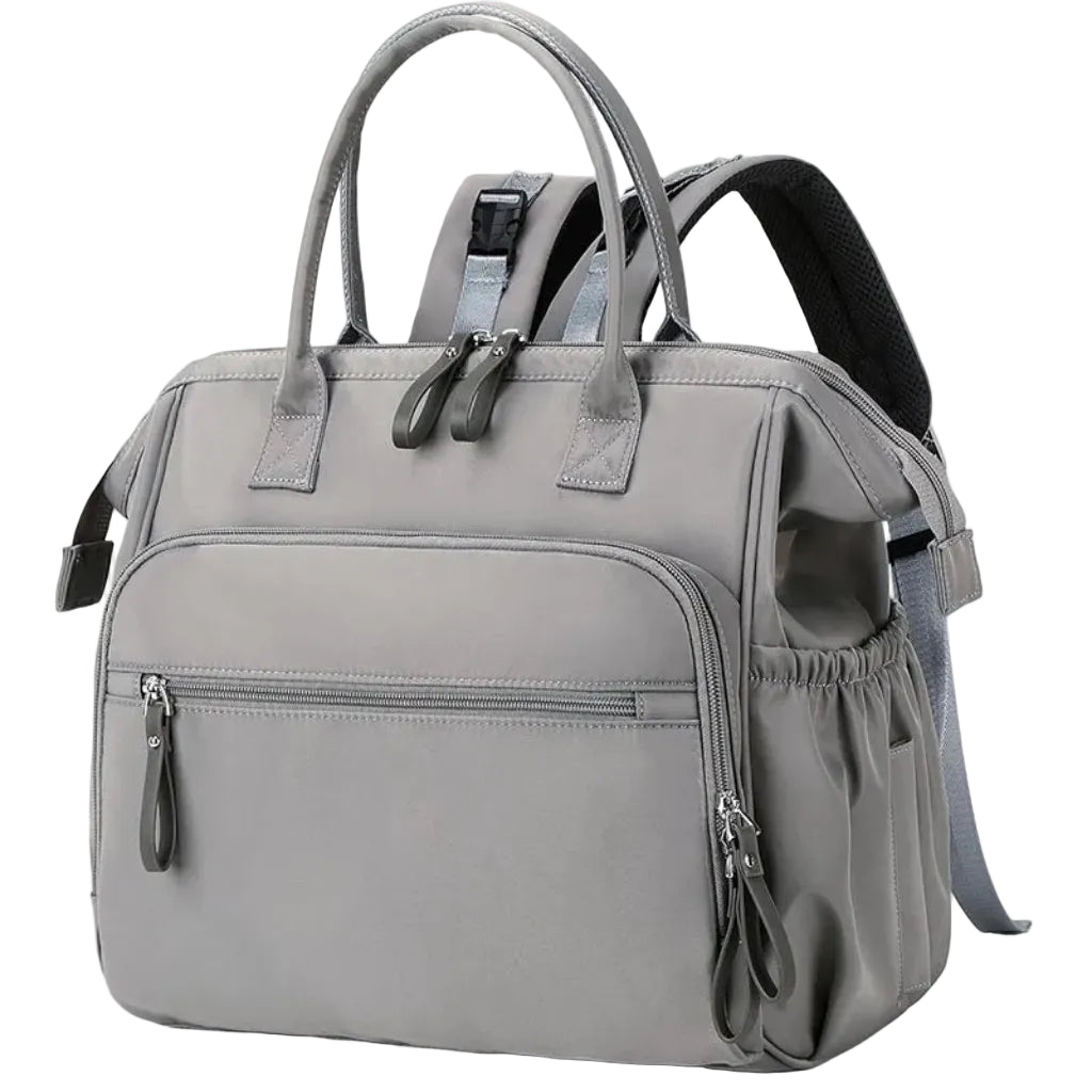 Sac à Langer Oxford Imperméable – Sac à Dos Maternité Multifonction Gris