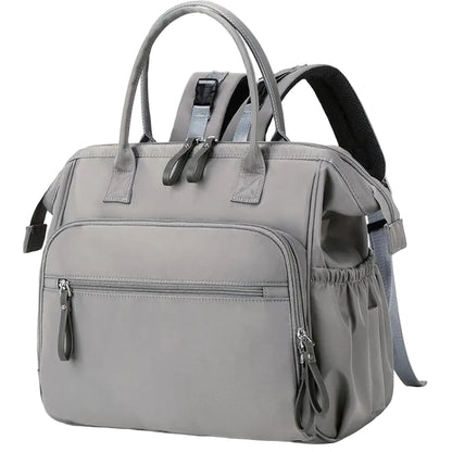 Sac à Langer Oxford Imperméable – Sac à Dos Maternité Multifonction Gris