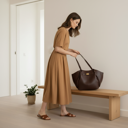 Sac à Main Cabas Femme – Fermoir Doré Vintage 3