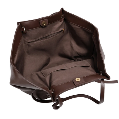 Sac à Main Cabas Femme – Fermoir Doré Vintage ouvert