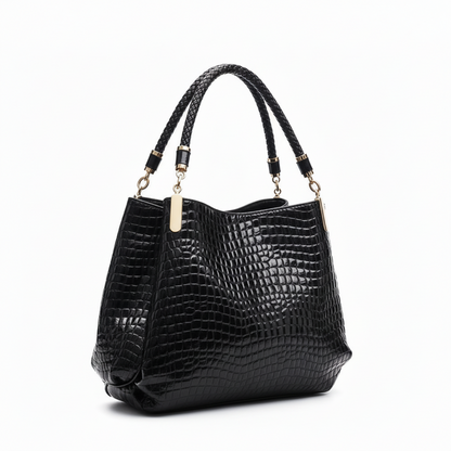 Sac à Main Femme Grande Capacité à Motif Crocodile Brillant