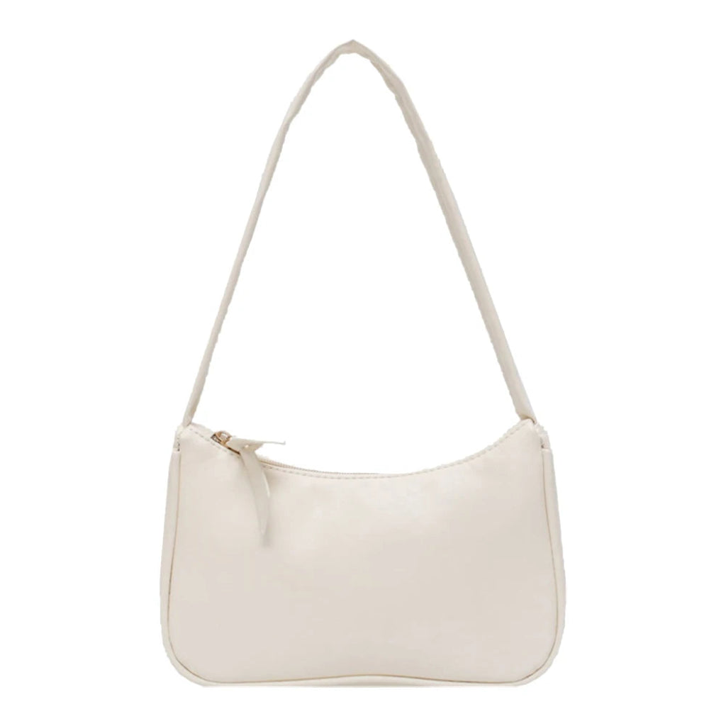 Sac à Main Femme Grande Capacité en Cuir PU Blanc – Texture Douce Élégante