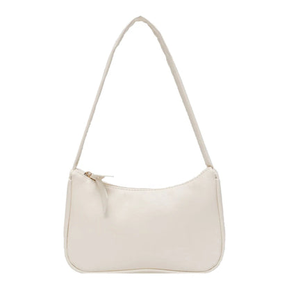 Sac à Main Femme Grande Capacité en Cuir PU Blanc – Texture Douce Élégante