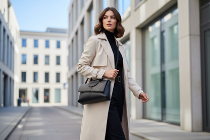 Sac à Main Femme PU Cuir Pochette Élégante Bandoulière Poignée 3 