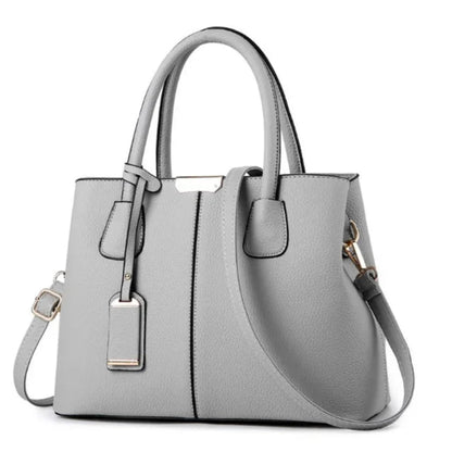 Sac à Main Femme en Cuir PU Gris – Tote Élégant Double Compartiment