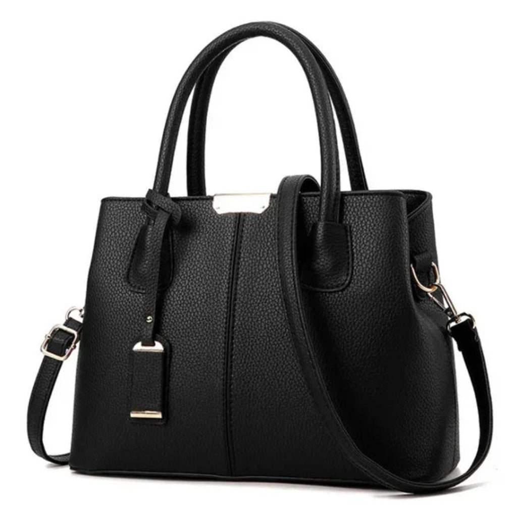 Sac à Main Femme en Cuir PU Noir – Tote Élégant Double Compartiment