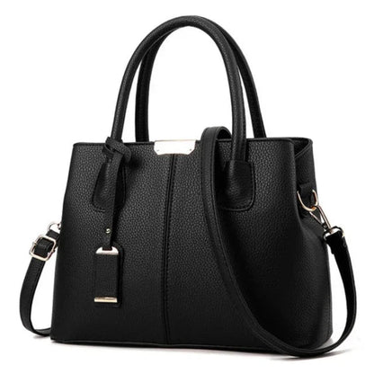 Sac à Main Femme en Cuir PU Noir – Tote Élégant Double Compartiment
