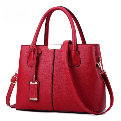 Sac à Main Femme en Cuir PU Rouge – Tote Élégant Double Compartiment