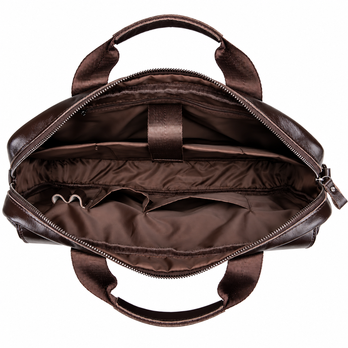 Porte-Documents Homme Cuir de Vache, 2 Poches Avant, PC 15 Pouces