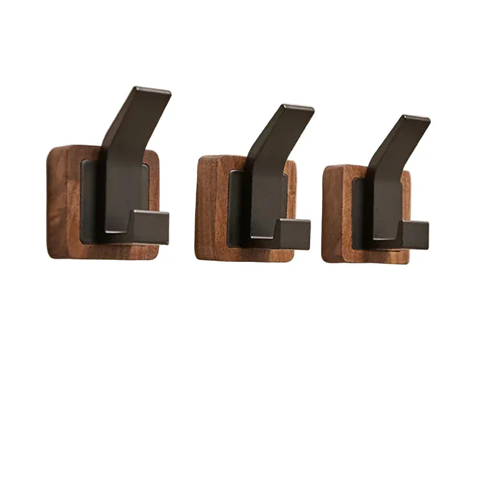 Patère Murale Bois Massif – Crochet Rabattable pour Entrée et Intérieur