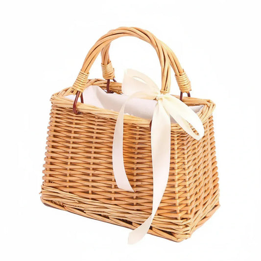 Panier en Osier Tressé – Pique-Nique et Usage Multifonction