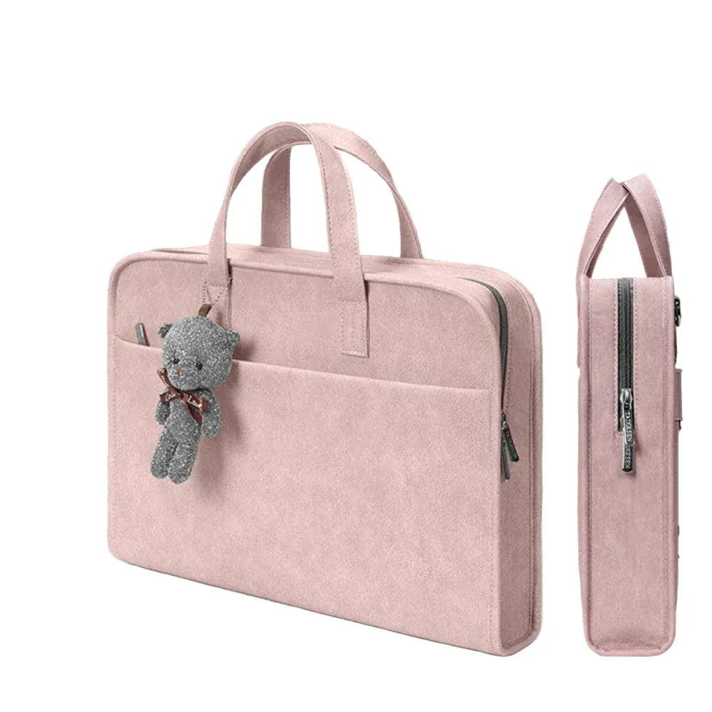 Porte-Documents Professionnel PU - Mallette Fine Femme - Organiseur Bureau Style Briefcase