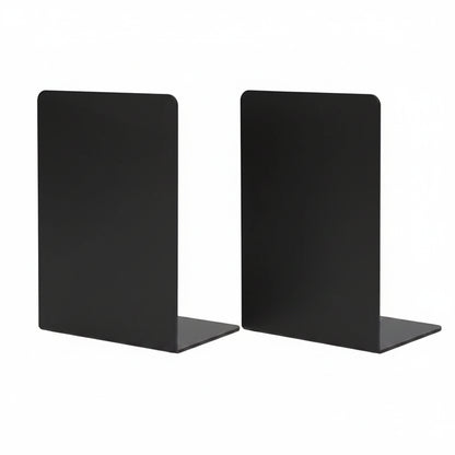 Serre-livres Métal en L — Rangement Étagère & Bureau pack de 2 noir 19 x 13,5 x 10 cm