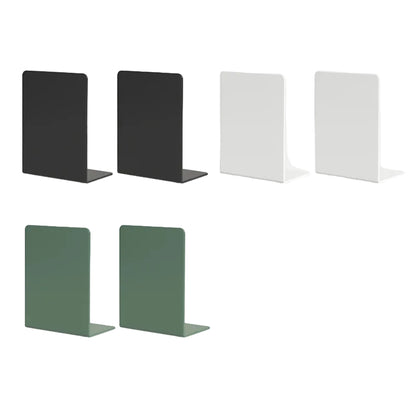 Serre-livres Métal en L — Rangement Étagère & Bureau pack de 6 couleur mixtes
