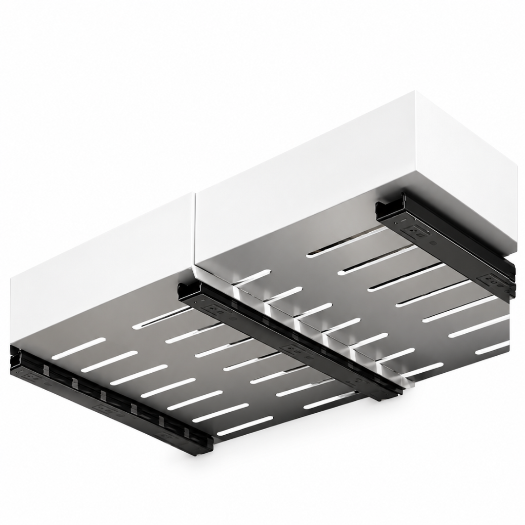 Tiroir de Rangement Coulissant pour Placard Blanc en dessous