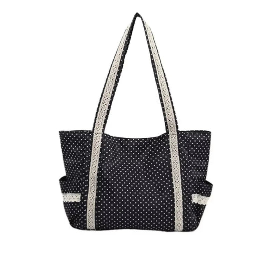 Tote Bag Femme – Cabas Rétro Coréen Grande Capacité Polyester