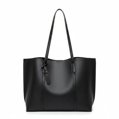 Tote Bag Femme Grande Capacité — Sac Cabas Polyvalent Élégant et Pratique Noir