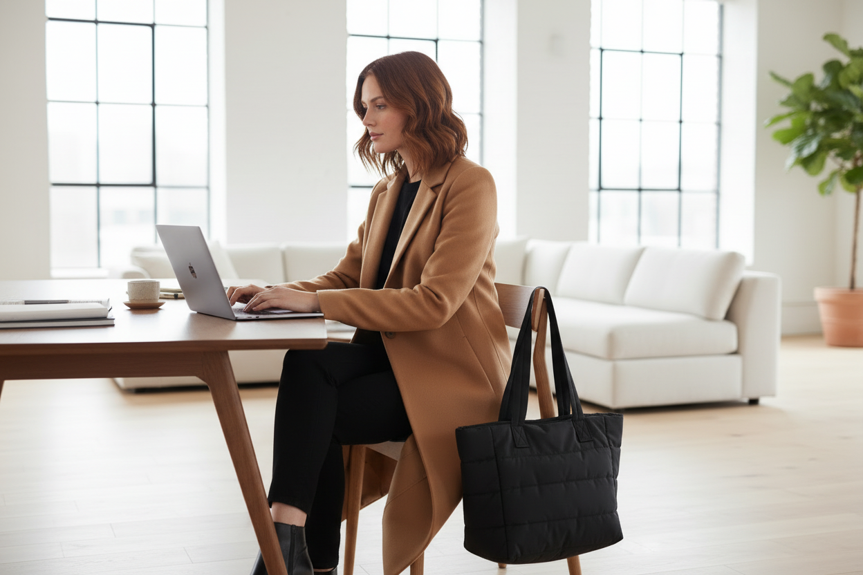 Tote Bag Femme Matelassé Grande Capacité – Léger & Pratique 3